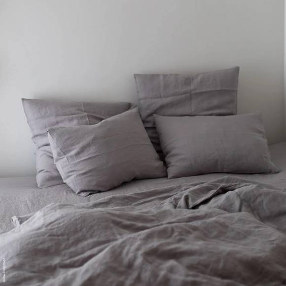 NEW LINEN TALES linen pillowcase in king size in light grey - Picture 2 of 2